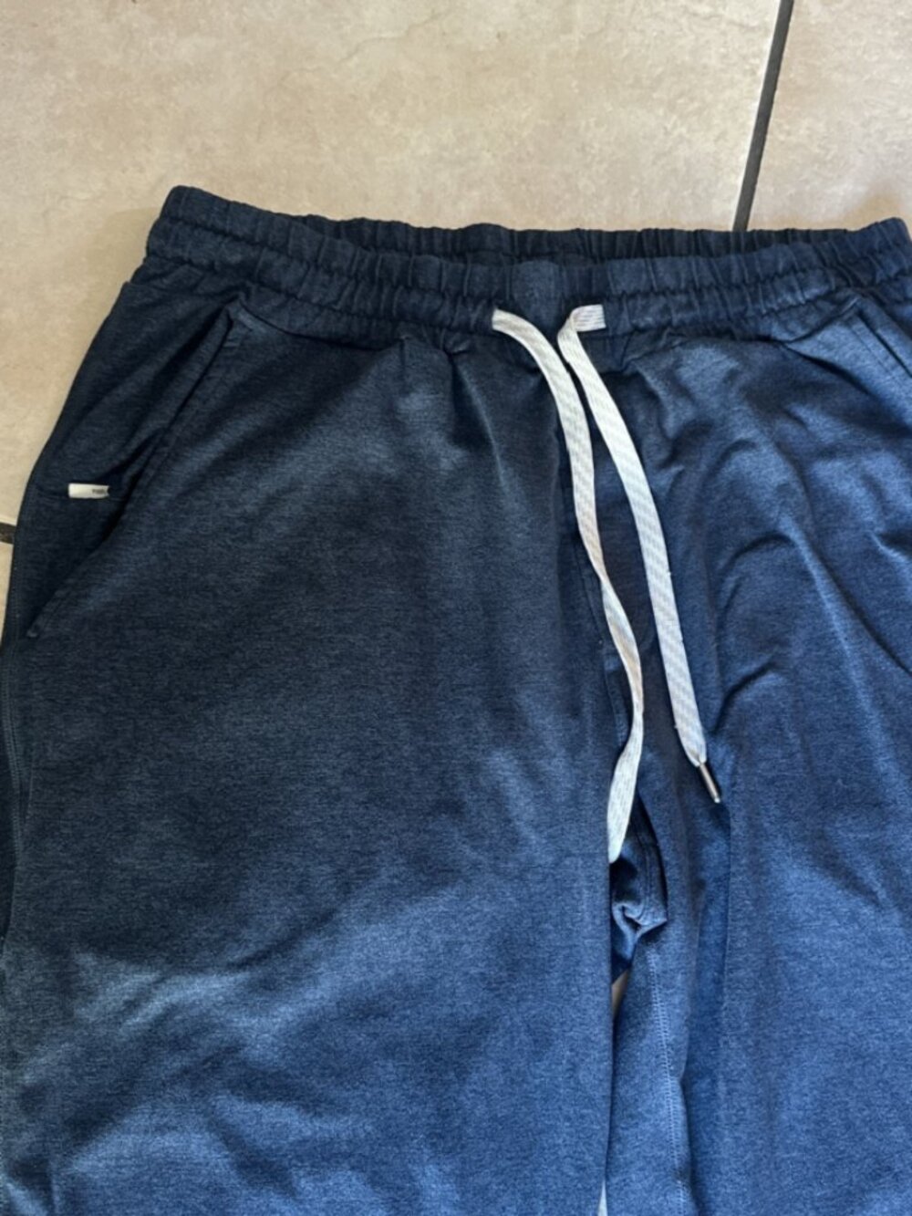 Vuori Ponto Performance Mens Jogger Size M Activewear Knit Blue Slim Fit
